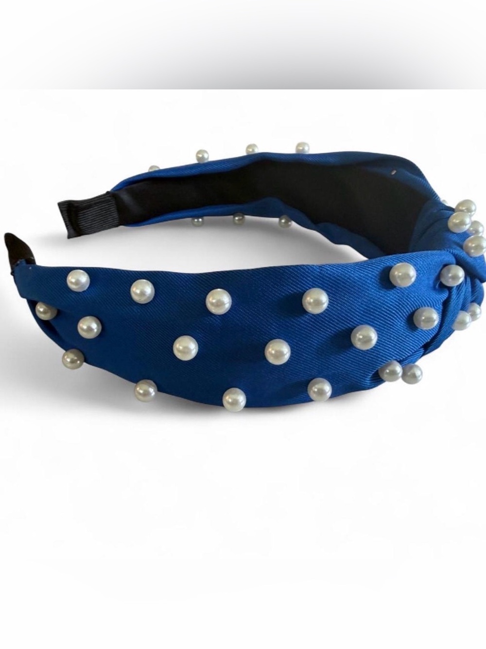 🛍️3/$15 Blue Pearl-Embellished Knot Headband hair accessories new
